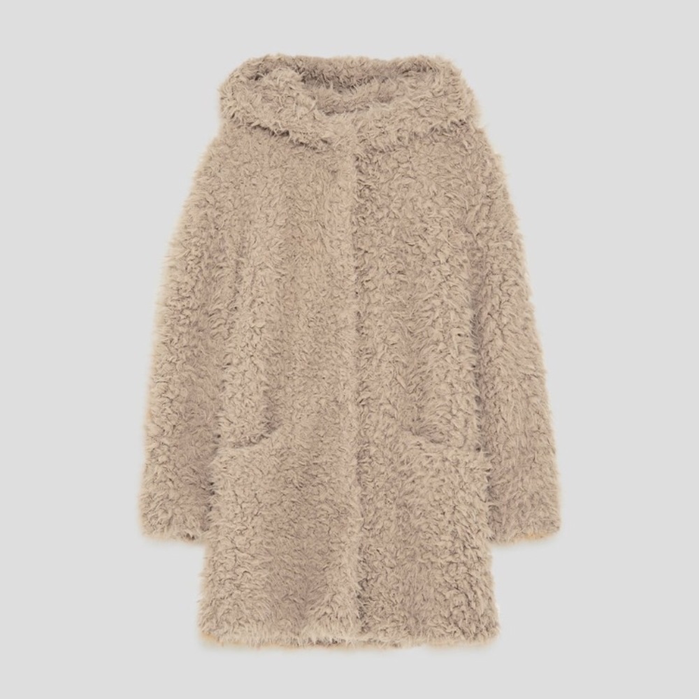 Texture coat with hood, ( price is firm ) - Picture 2 of 4